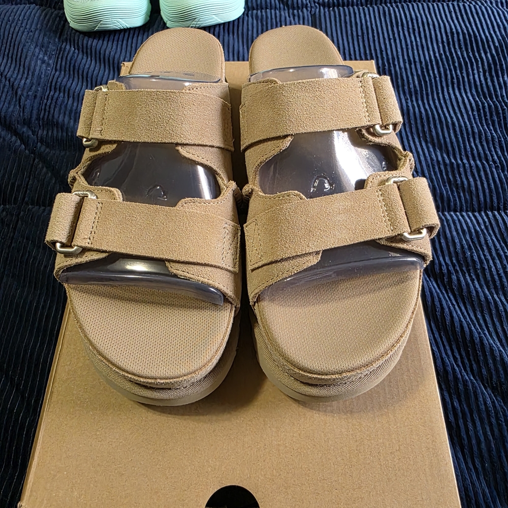 UGG Women's Chestnut Suede Double-Strap Slide Sandals